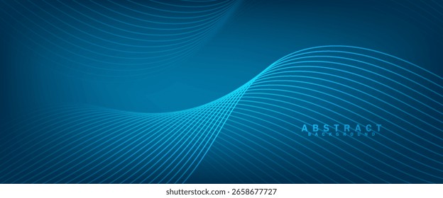 Fondo abstracto azul moderno con líneas curvas fluidas y Gradientes lisos. Perfecto para presentaciones tecnológicas, digitales o de negocios.