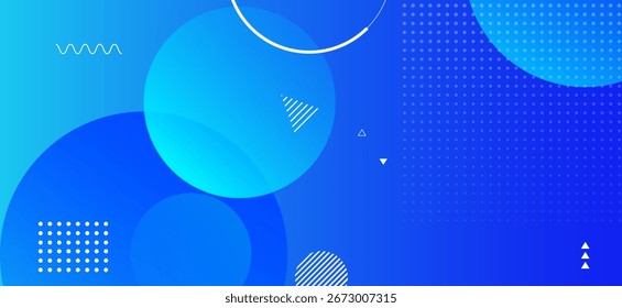 Moderner, abstrakter Hintergrund mit Farbverlauf-Formen, Kreisen, Punkten und geometrischen Elementen. Futuristisches Design für Unternehmen, Technologie, Webbanner oder digitale Präsentationen.

