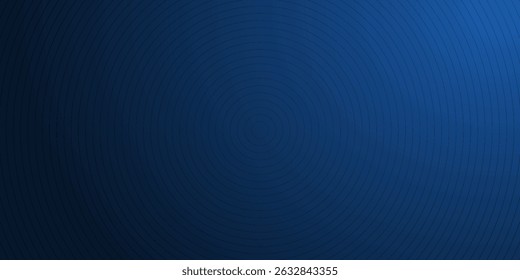Fondo abstracto azul moderno, el aspecto de acero inoxidable, líneas circulares sobre un fondo azul. Ilustración vectorial