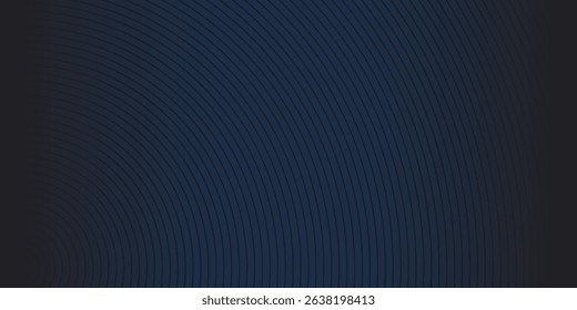Modern blue abstract background, the look of stainless steel, circular lines on a blue background. Vector Illustration