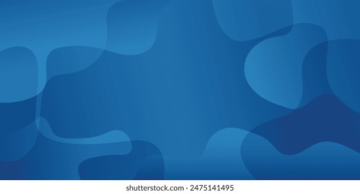 Vector de fondo abstracto azul moderno con Formas fluidas dinámicas y espacio para el diseño