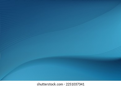 Modern blue abstract background, wavy lines overlapping pattern on blue background	