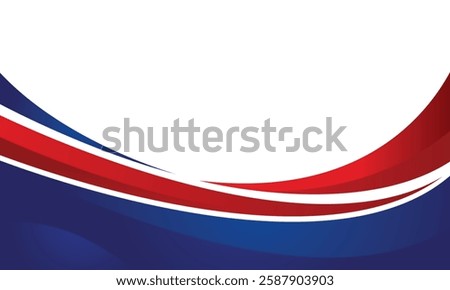 Modern blue abstract background with white and red colors
