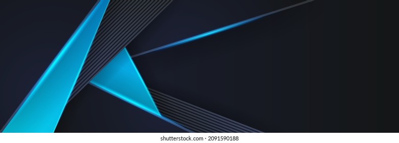 Moderno fondo de banner azul abstracto con rectángulo de luz de capa 3d en la sombra. Diseño de ilustraciones vectoriales para presentación, banner, portada, web, volante, tarjeta, afiche, papel tapiz, textura, diapositiva, magz