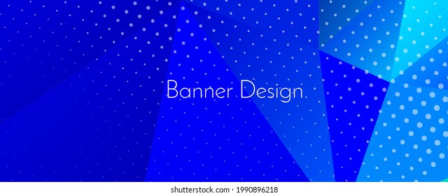 Modernes, blau abstraktes, geometrisches, elegantes Bannermuster, Hintergrund
