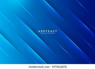 Modern blue abstract gradient background with light lines effect.  Simple background presentation design. Can be used for advertising, poster, cover, print, banner, advertising. Vector illustration