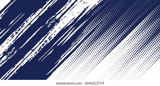 modern blue abstract grunge background with blue halftones. vector	