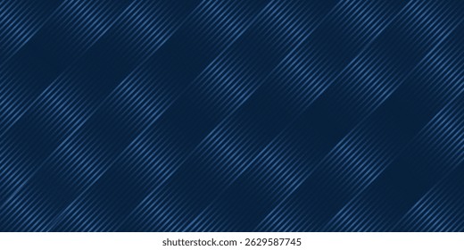 Modernes blaues abstraktes horizontales Banner Hintergrund mit glühenden geometrischen Linien