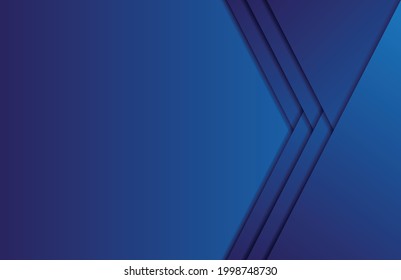 Modern blue abstract presentation background with shadow 3d layered light triangle. Vector illustration