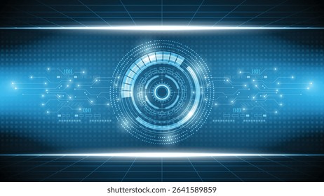 Modern blue abstract presentation background. Hi-tech system concept. Vector illustration design for presentation, banner, cover