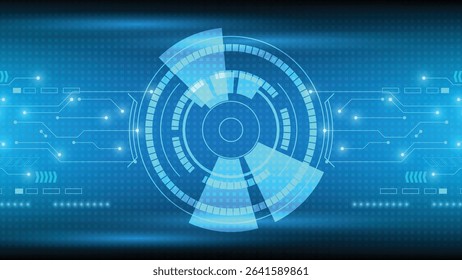 Modern blue abstract presentation background. Hi-tech system concept. Vector illustration design for presentation, banner, cover