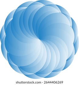 Uma forma espiral abstrata azul moderna perfeita para uso na Web ou gráfico