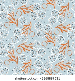 Modern blue abstract stylized vector simple graphic design seamless pattern. Genderneutral masculine textured shapes for wallpaper background tile