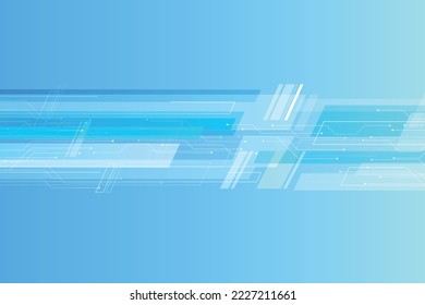 Ilustración vectorial de líneas tecnológicas abstractas de color azul moderno
