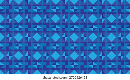 Modern blue abstract triangle design. Minimalist geometric pattern with layered triangles