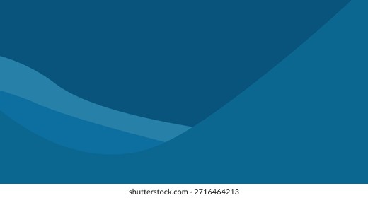 Modern blue abstract wave background with smooth layered curves n soft gradient tones. Minimal clean design suitable for business presentations, corporate branding, website headers, banners, brochures