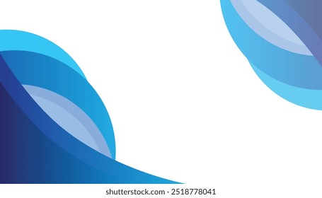 A modern blue abstract wave design for a visiting card template, perfect for professionals seeking a sleek and minimalistic look. Ideal for corporate branding and personal business card designs.