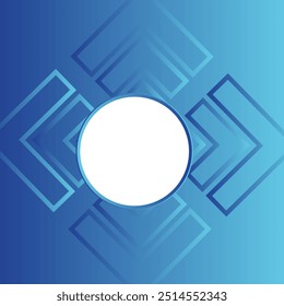 Modern blue abstract wide banner background with square shape. Minimalist geometric design. Space for your text. Suit for presentation, business, corporate, cover, header, website