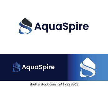 Modern Blue Aqua Logo for Business and Company