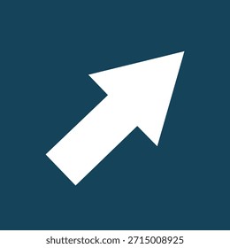 Conjunto de iconos de flecha azul moderno: punteros de Vector planos mínimos para el crecimiento empresarial, navegación de interfaz de Web y orientación digital. Elementos gráficos de Profesional aislados sobre fondo blanco.