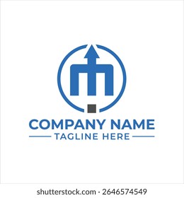 Modern Blue Arrow Logo Design for Company Identity and Branding Purposes
