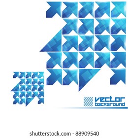 modern blue arrow vector background