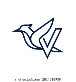 Modern blue avian logo representing freedom, speed, and vision.