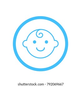 modern blue baby vector icon for design