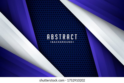 Fondo azul moderno con efecto de capas superpuestas 3D. Elementos de diseño gráfico.