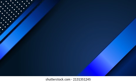 Modern blue background with abstract geometric shapes for presentation design, tech banner, poster templates