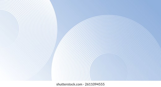 Modern blue modern background with circle elements. Digital technology abstract simple design art