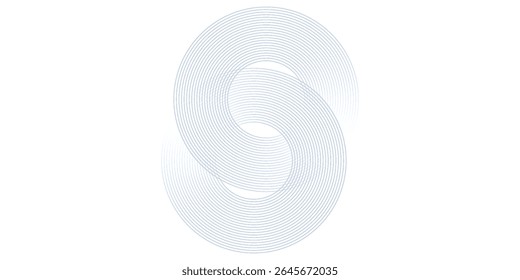 Modern blue background with circle elements. Digital technology design abstract modern art