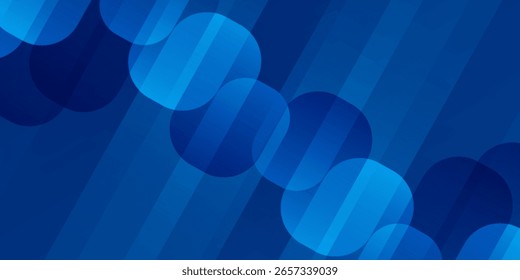 Moderna pared de arte simple creativa de fondo azul con líneas geométricas brillantes Ilustraciones vectoriales de onda digital.
