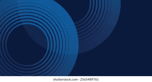 modern blue background with curved and overlapping blue gradient lines. illustration
