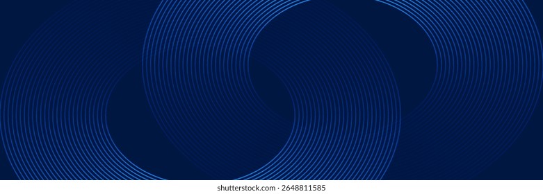 Fondo azul moderno con líneas de degradado azul curvadas y superpuestas, Vector