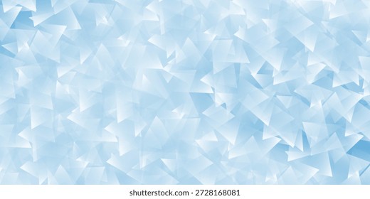 Design de fundo azul moderno com camadas de material transparente branco texturizado em triângulo simples abstrato