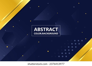 Modern blue background with gold and empty space
