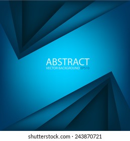 Modern blue background overlap layer on blue dark background for text and message design, vector