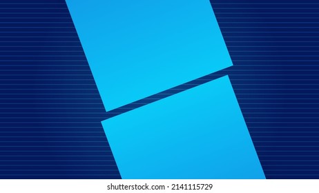 Modern blue background for presentation design with abstract geometrics shapes decoration. Vector illustration for technology, game design, business or corporate needs