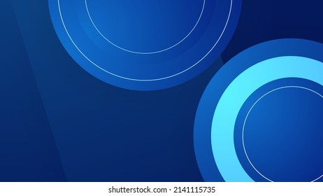 Modern blue background for presentation design with abstract geometrics shapes decoration. Vector illustration for technology, game design, business or corporate needs