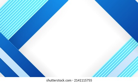Modern blue background for presentation design with abstract geometrics shapes decoration. Vector illustration for technology, game design, business or corporate needs