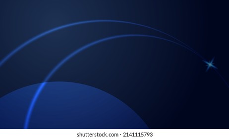 Modern blue background for presentation design with abstract geometrics shapes decoration. Vector illustration for technology, game design, business or corporate needs