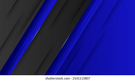 Modern blue background for presentation design with abstract geometrics shapes decoration. Vector illustration for technology, game design, business or corporate needs