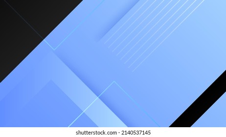 Fondo azul moderno con una brillante ilustración vectorial de efecto de línea. Demanda para empresas, negocios, galardonado, banner tecnológico, aniversario y celebración