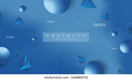 Modern blue background with soft color and 3D style. vector. Eps10