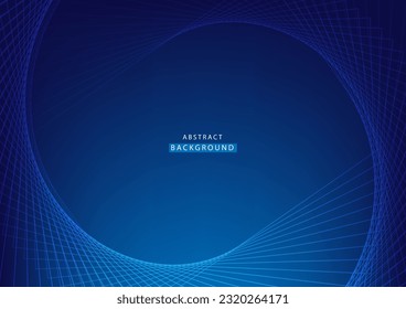 Modern blue background template. Abstract line high tech frame. Concept technology, futuristic, big data, Ai, network, business, online, financial, presentation