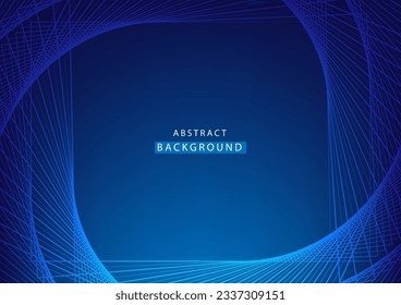 Plantilla de fondo azul moderna. Resumen del marco de alta tecnología de la línea. Tecnología conceptual, futurista, big data, Ai, red, negocios, online, financiero, presentación, banner