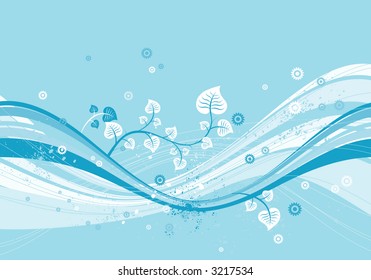 Modern blue  background, vector illustration
