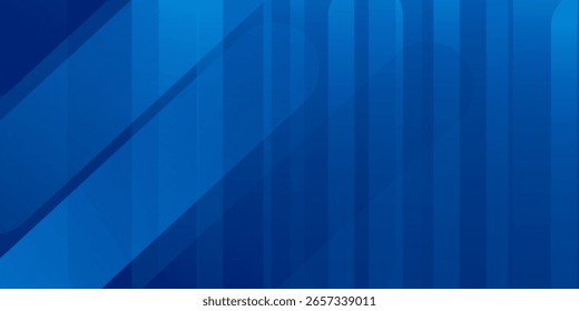 Parede de fundo azul moderna com linhas geométricas brilhantes. design de forma quadrada gradiente de arte simples
