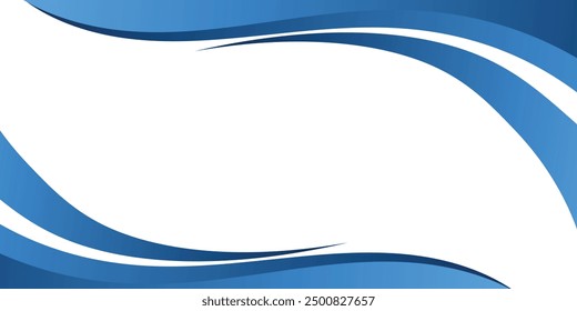 Modern blue banner background. Graphic design banner pattern background template with dynamic wave shapes. EPS 10